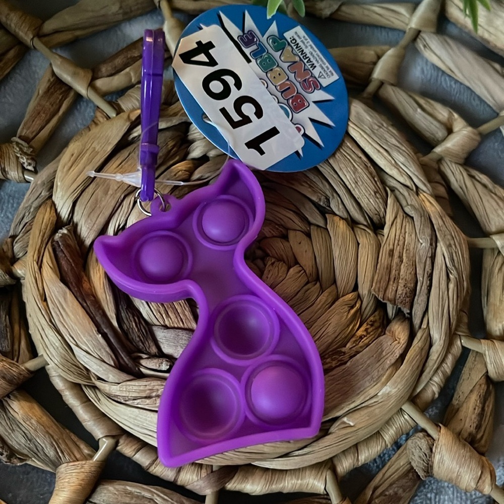 🪩 New bubble snap purple mermaid tail keychain